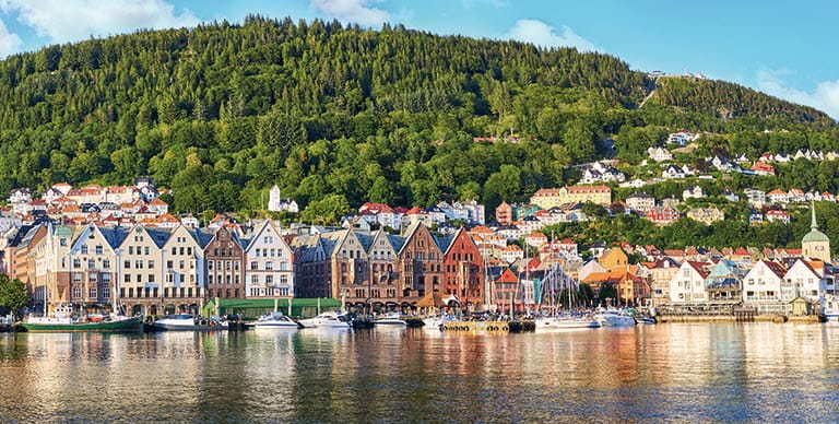 Bryggen waterfront in Bergen, Norway